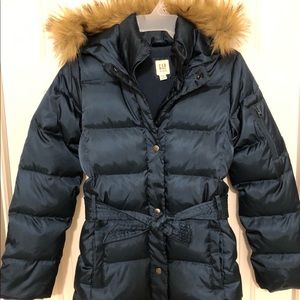 Girls GAP puffer coat w/down fill, size XL Reg